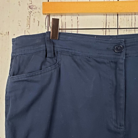 White Stag Casual Pants Womens Size 16 Flat Front Straight Leg Stretch Blue - Picture 3 of 9